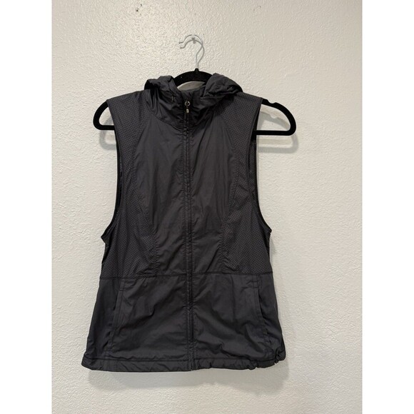 LULULEMON FUL ZIP HOOD TWO FRONT ZIP POCKETS WINDBREAKER VEST JACKET SIZE 4 - Picture 1 of 7